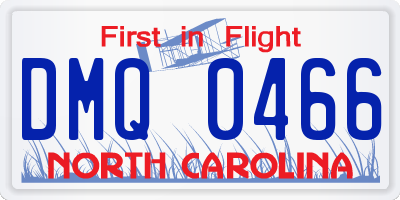 NC license plate DMQ0466