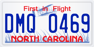 NC license plate DMQ0469