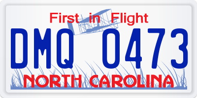 NC license plate DMQ0473