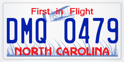 NC license plate DMQ0479