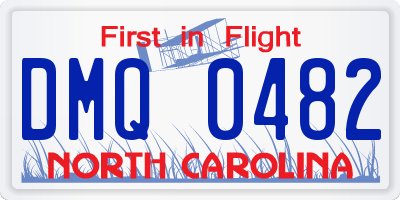 NC license plate DMQ0482