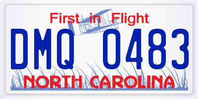 NC license plate DMQ0483