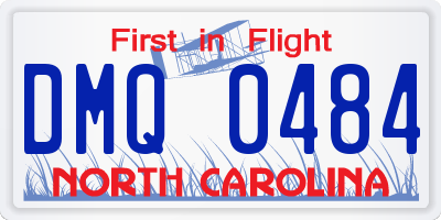 NC license plate DMQ0484