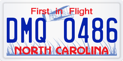 NC license plate DMQ0486