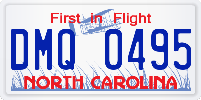 NC license plate DMQ0495