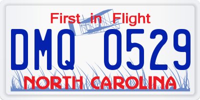 NC license plate DMQ0529