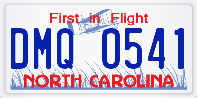 NC license plate DMQ0541