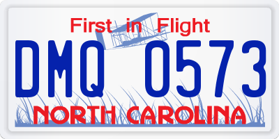 NC license plate DMQ0573