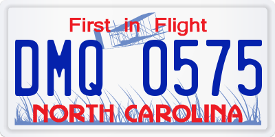 NC license plate DMQ0575