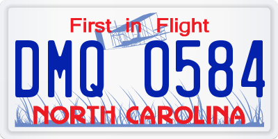 NC license plate DMQ0584