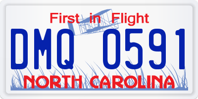 NC license plate DMQ0591