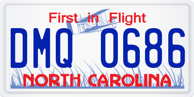NC license plate DMQ0686