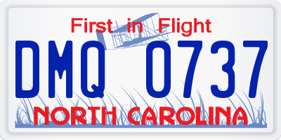 NC license plate DMQ0737
