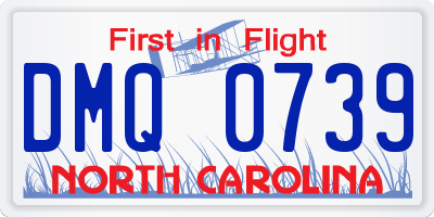 NC license plate DMQ0739
