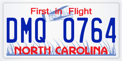 NC license plate DMQ0764