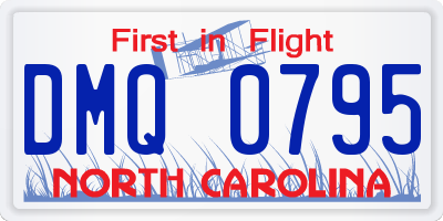 NC license plate DMQ0795