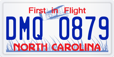 NC license plate DMQ0879