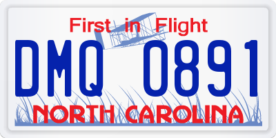 NC license plate DMQ0891