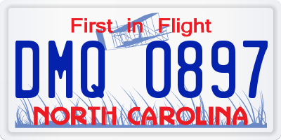 NC license plate DMQ0897