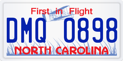 NC license plate DMQ0898