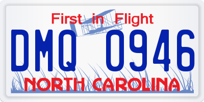 NC license plate DMQ0946