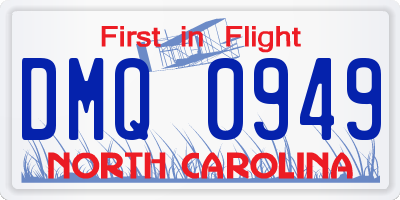 NC license plate DMQ0949