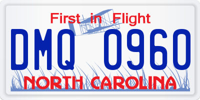 NC license plate DMQ0960
