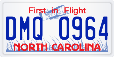 NC license plate DMQ0964
