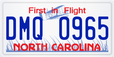NC license plate DMQ0965