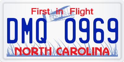 NC license plate DMQ0969