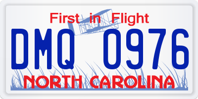 NC license plate DMQ0976