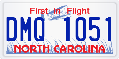 NC license plate DMQ1051