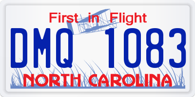 NC license plate DMQ1083
