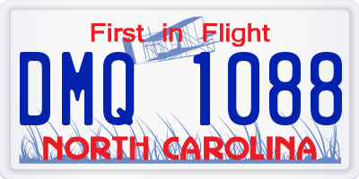 NC license plate DMQ1088