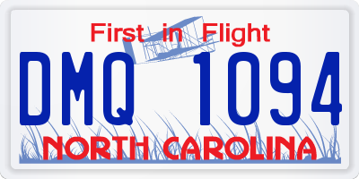 NC license plate DMQ1094