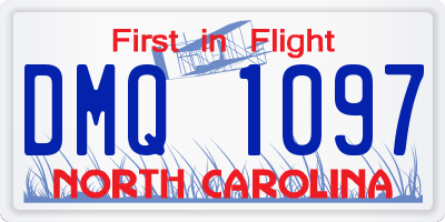 NC license plate DMQ1097