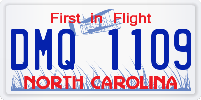 NC license plate DMQ1109