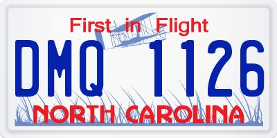 NC license plate DMQ1126