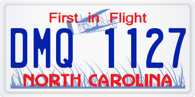 NC license plate DMQ1127
