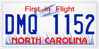 NC license plate DMQ1152