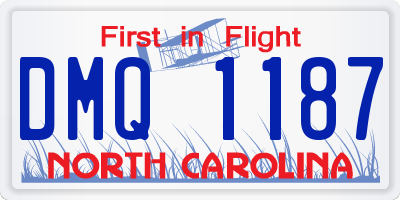 NC license plate DMQ1187