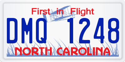 NC license plate DMQ1248