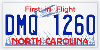 NC license plate DMQ1260