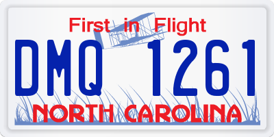 NC license plate DMQ1261