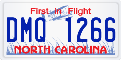 NC license plate DMQ1266