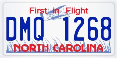 NC license plate DMQ1268