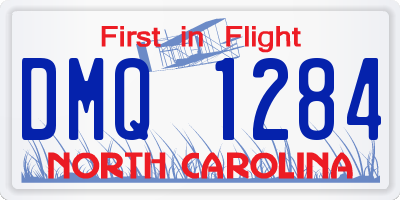 NC license plate DMQ1284