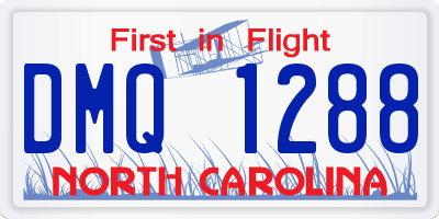 NC license plate DMQ1288