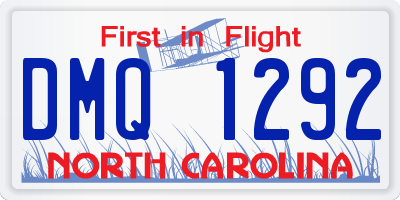 NC license plate DMQ1292