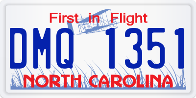 NC license plate DMQ1351